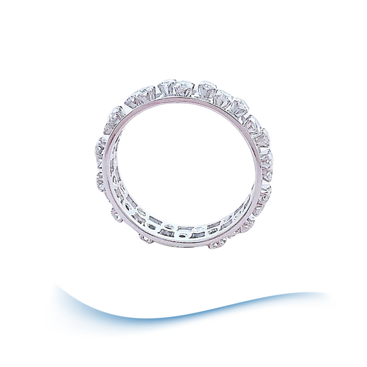 Bague Alliance Diamants 0,70 carat - Or Blanc 18 K (750°/°°) 18 carats