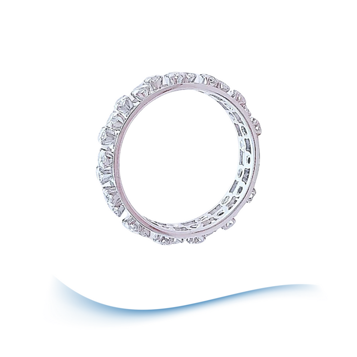 Bague Alliance Diamants 0,70 carat - Or Blanc 18 K (750°/°°) 18 carats