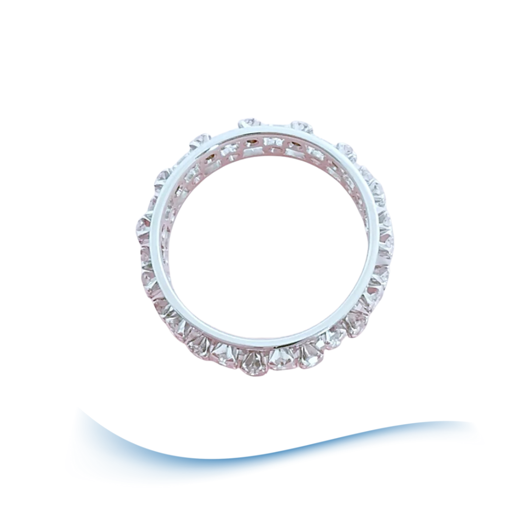 Bague Alliance Diamants 0,70 carat - Or Blanc 18 K (750°/°°) 18 carats