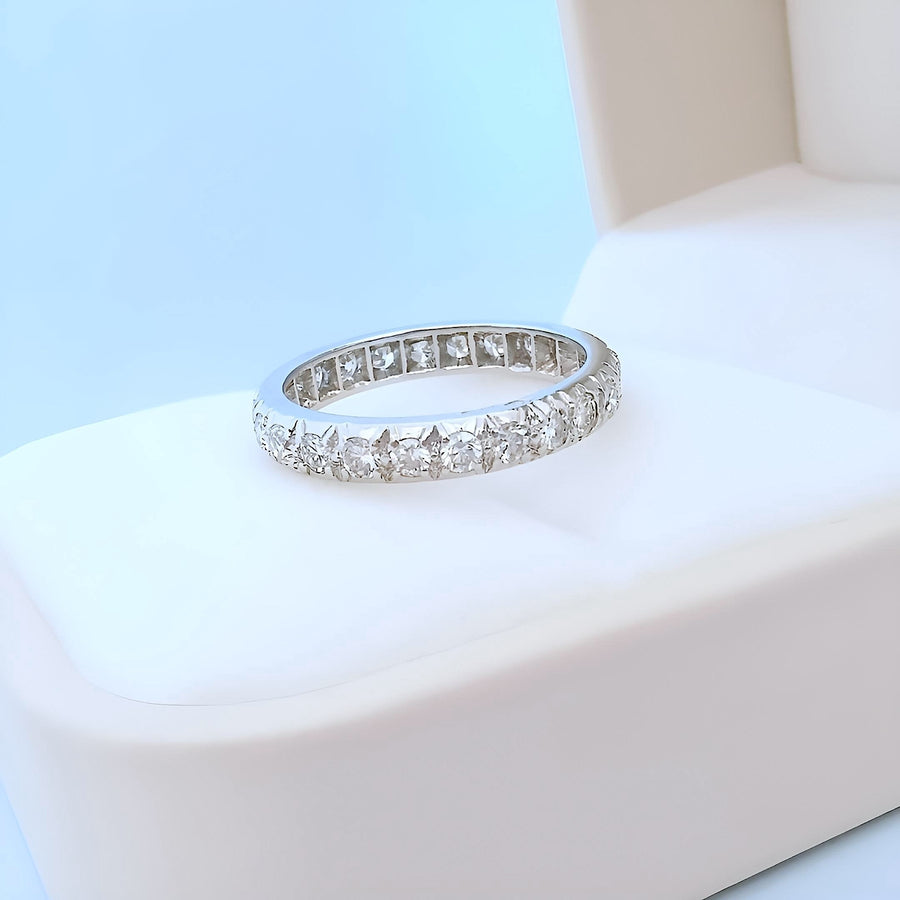 photo de Alliance americaine vintage diamants en platine 