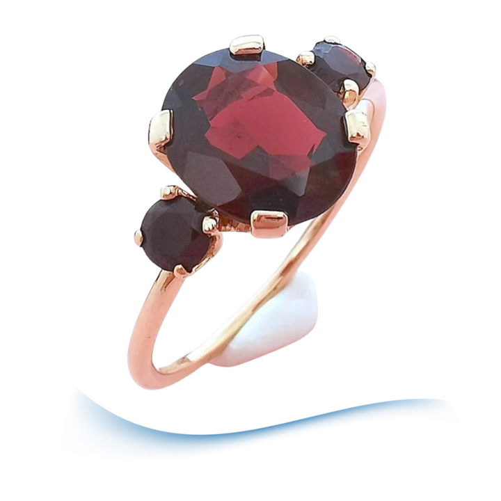 photo Bague grenats Or rose 18K (750/1000) 18 carats