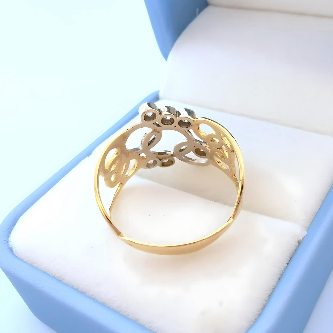 Bague ajourée Or 2 tons 18 K (750°/°°) 18 carats