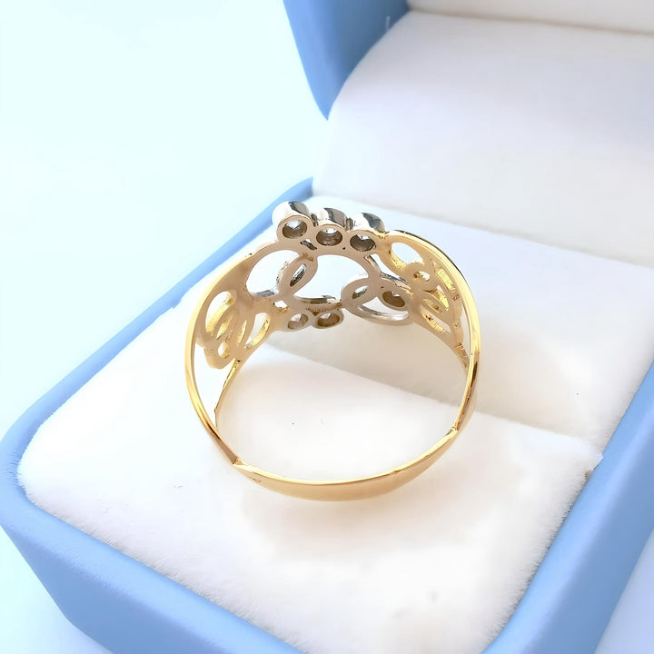 Bague ajourée Or 2 tons 18 K (750°/°°) 18 carats