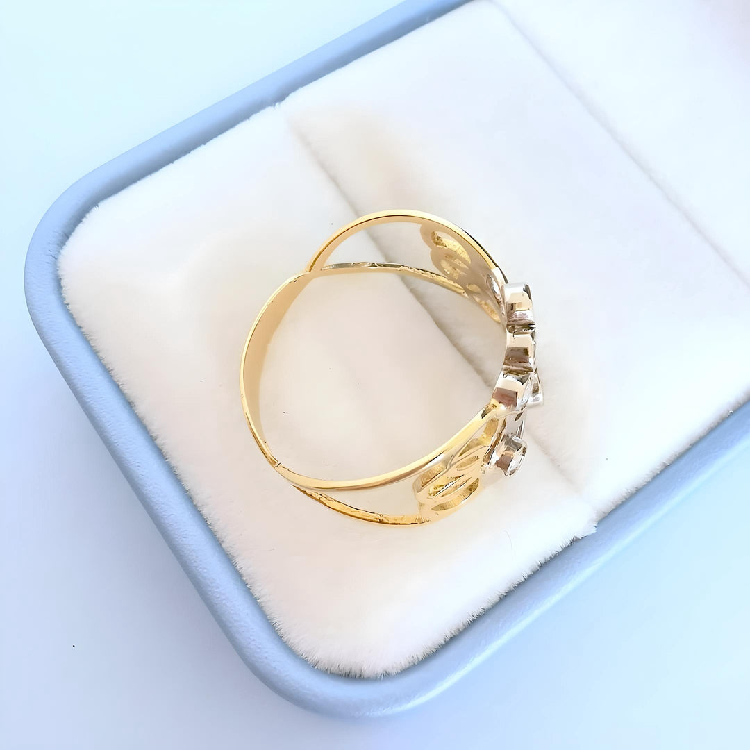 Bague ajourée Or 2 tons 18 K (750°/°°) 18 carats