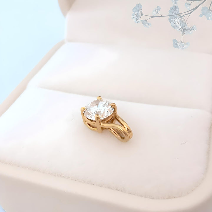 Pendentif diamant en solitaire 0,65 carat Or jaune 18 K (750°/°°) 18 carats