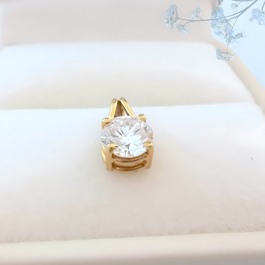 Pendentif diamant en solitaire 0,65 carat Or jaune 18 K (750°/°°) 18 carats