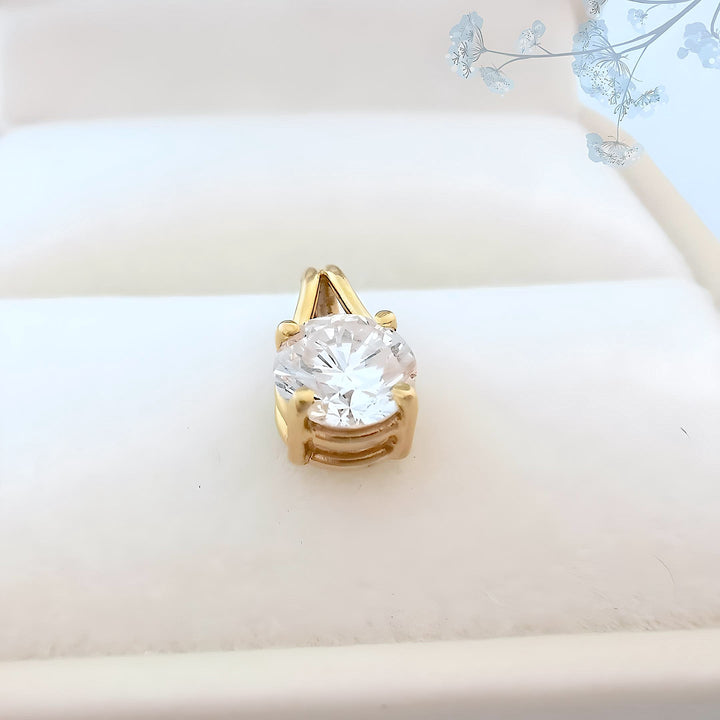 Pendentif diamant en solitaire 0,65 carat Or jaune 18 K (750°/°°) 18 carats