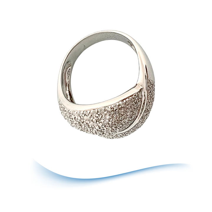 Bague en Diamants totalisant 2 carats - Or blanc 18 K (750°/°°) 18 carats