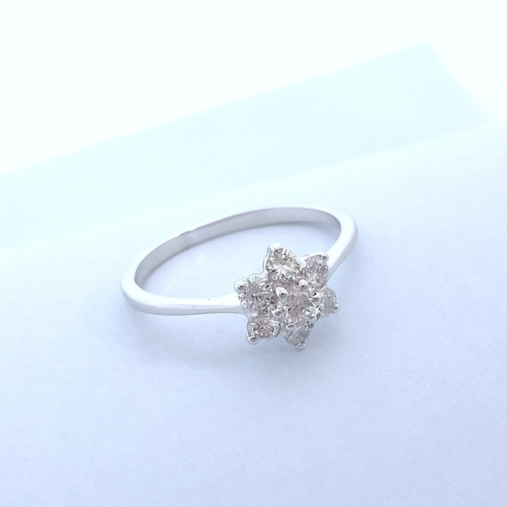 Bague de fiançailles en Diamants 0,46 ct - Or blanc 18 K (750°/°°) 18 carats