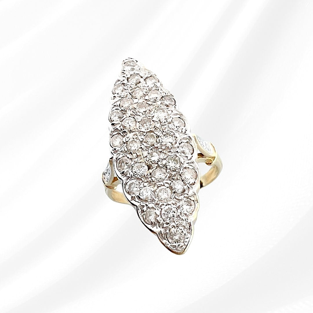 Bague Marquise Diamants 0,99 carat Or 18 K (750°/°°) 18 carats