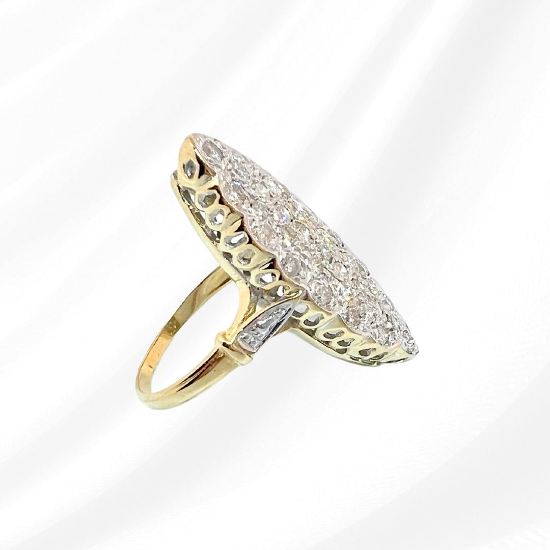 Bague Marquise Diamants 0,99 carat Or 18 K (750°/°°) 18 carats