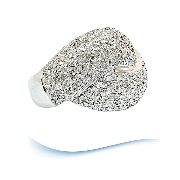 Bague en Diamants totalisant 2 carats - Or blanc 18 K (750°/°°) 18 carats