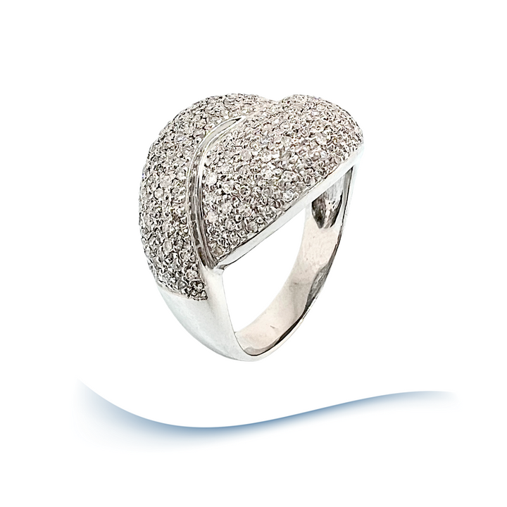 Bague en Diamants totalisant 2 carats - Or blanc 18 K (750°/°°) 18 carats