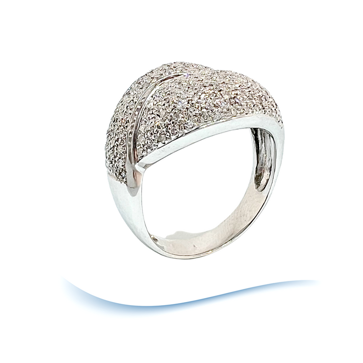 Bague en Diamants totalisant 2 carats - Or blanc 18 K (750°/°°) 18 carats