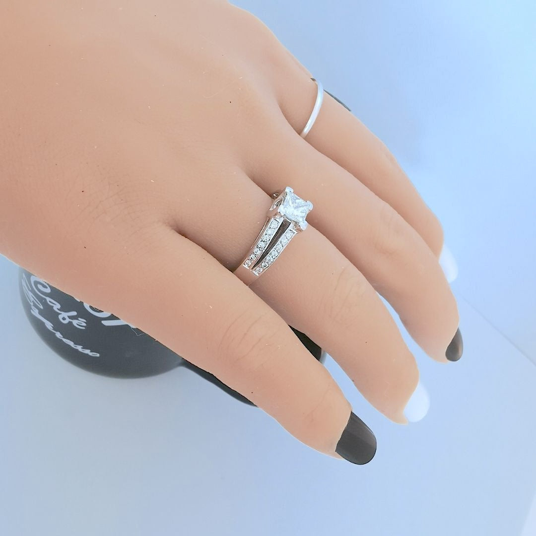 Bague de fiançailles Diamants 1,16 carat Or gris 18 K (750°/°°) 18 carats