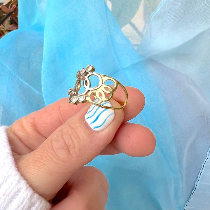 Bague ajourée Or 2 tons 18 K (750°/°°) 18 carats