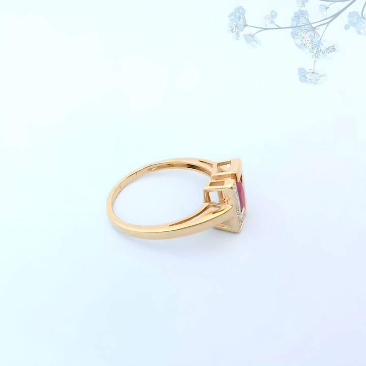Bague Rubis et Diamants Or 18 K (750°/°°) 18 carats