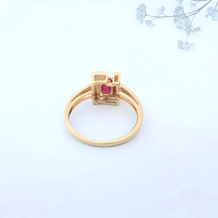 Bague Rubis et Diamants Or 18 K (750°/°°) 18 carats