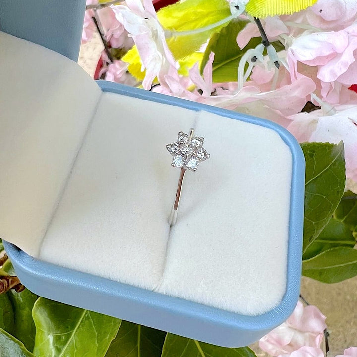 Bague de fiançailles en Diamants 0,46 ct - Or blanc 18 K (750°/°°) 18 carats