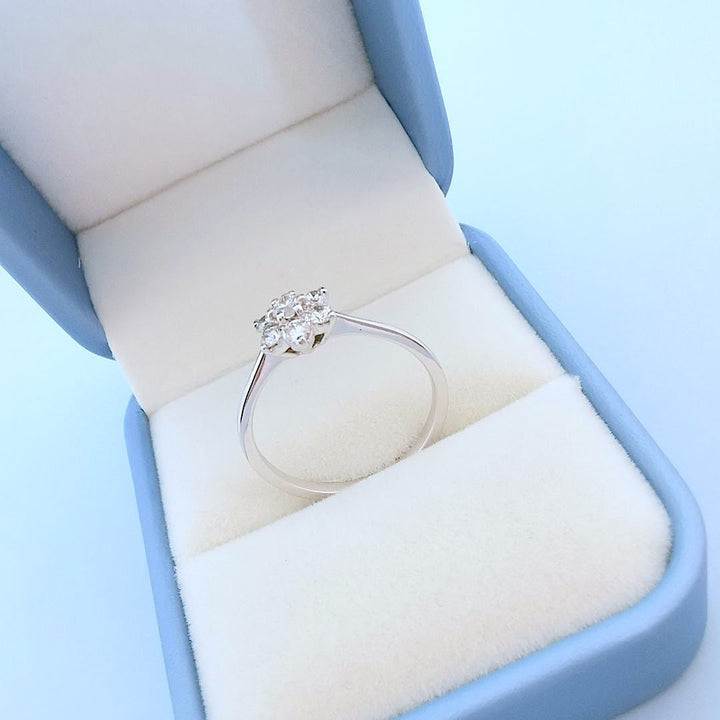 Bague de fiançailles en Diamants 0,46 ct - Or blanc 18 K (750°/°°) 18 carats