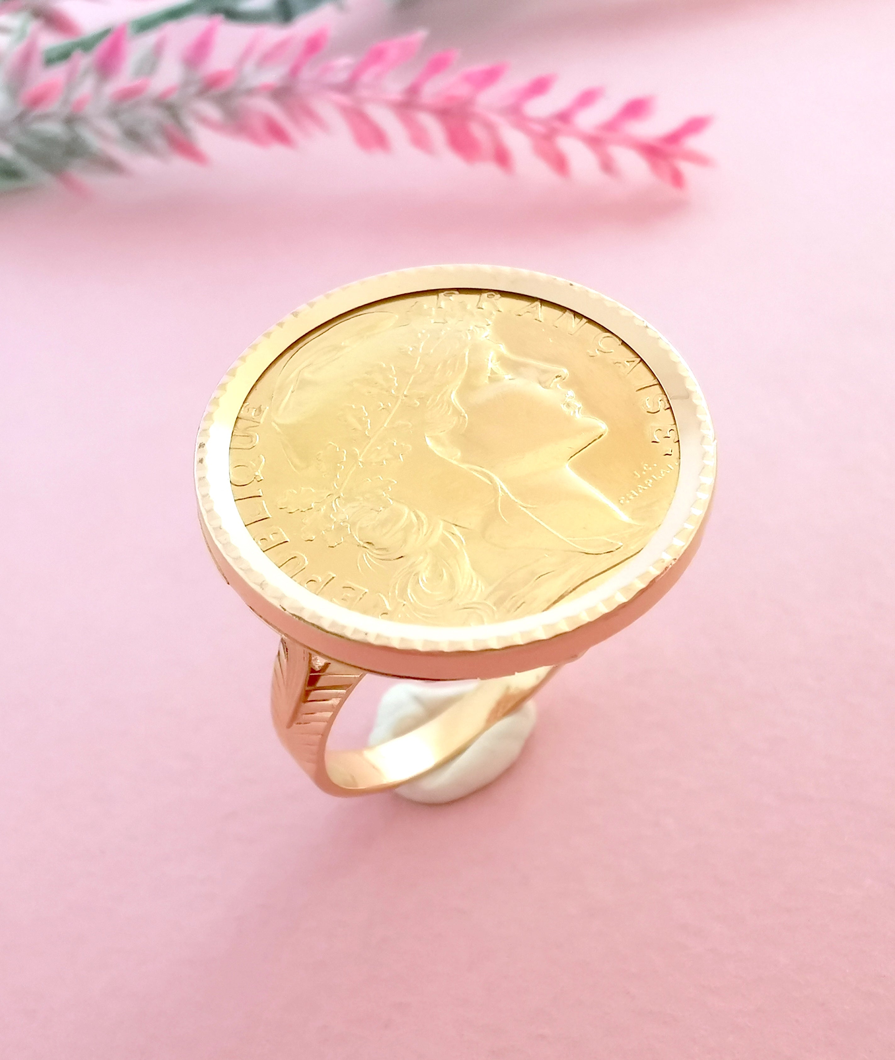 Bague 20 francs online or