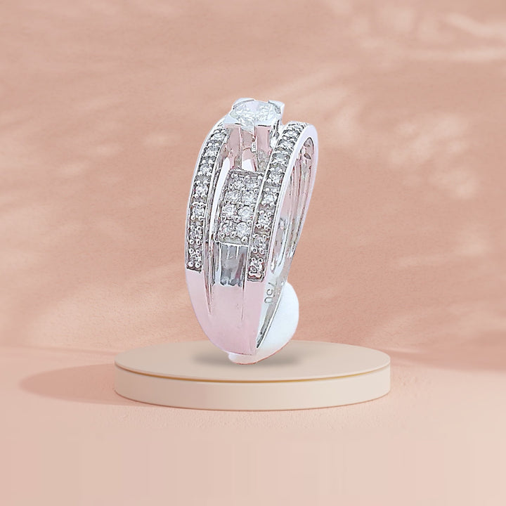 Bague Diamants 0,82 carat - Or blanc 18 K (750°/°°) 18 carats