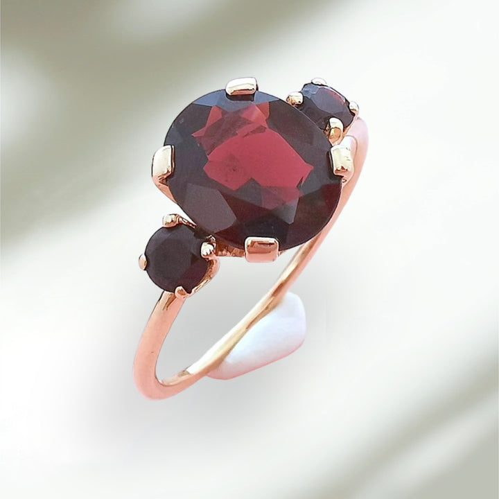 Bague grenats Or rose 18 K (750°/°°) 18 carats