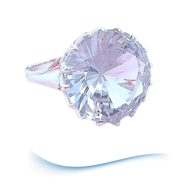 Bague Aigue-marine en solitaire Or Blanc 18 K (750°/°°) 18 carats