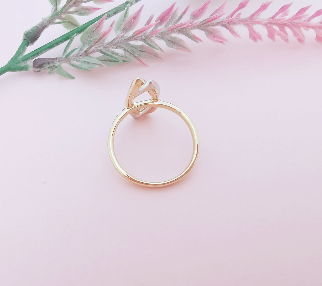 photo de l'intérieur bague diamants
