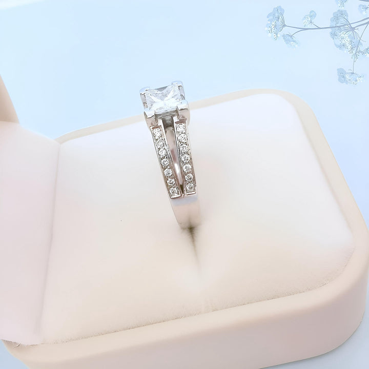 Bague de fiançailles Diamants 1,16 carat Or gris 18 K (750°/°°) 18 carats