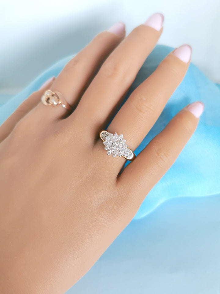 bague portée bague occasion diamants or 18K