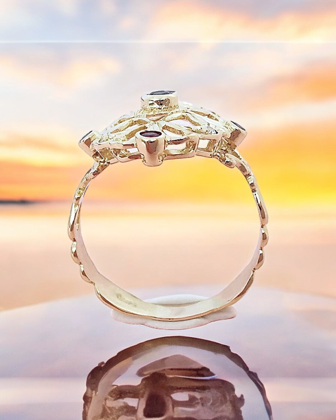 photo droite bague or 