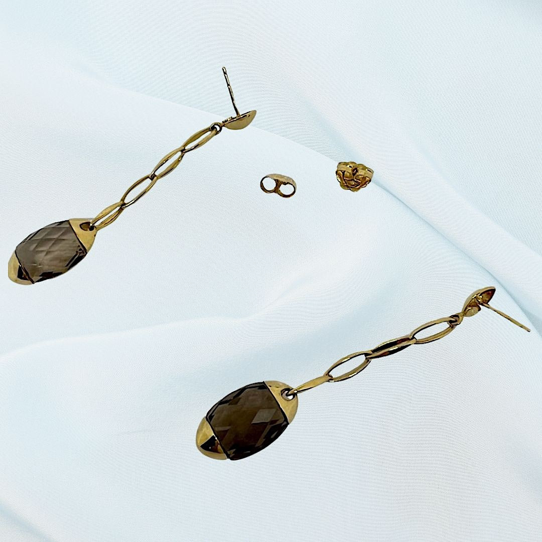 photo détaillée bijou chimento quartz fume or 18K