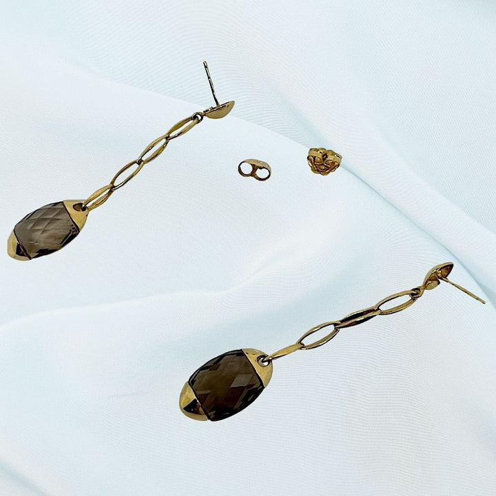 photo détaillée bijou chimento quartz fume or 18K