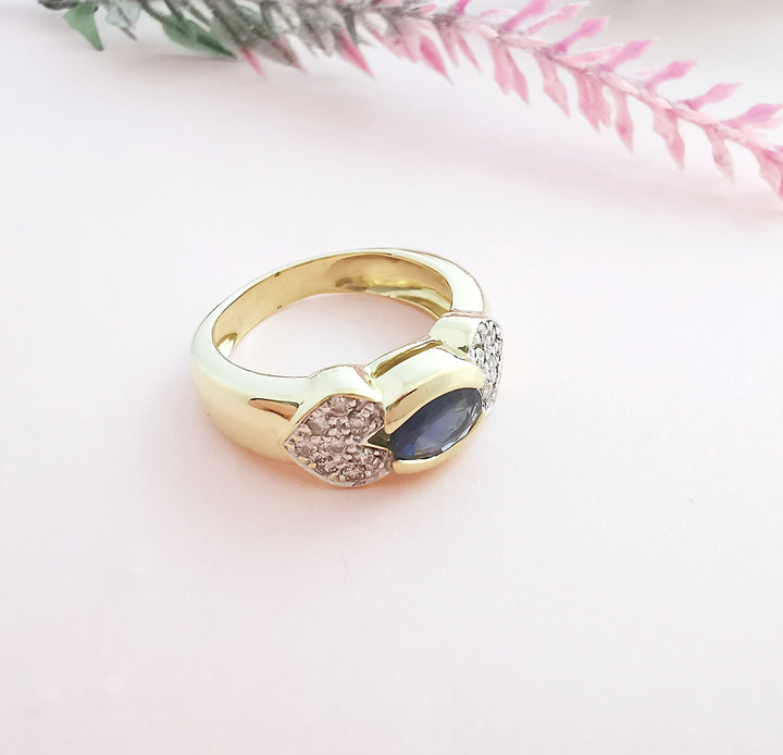 joaillerie circulaire Bague de seconde main Saphir Diamants Or 18 carats