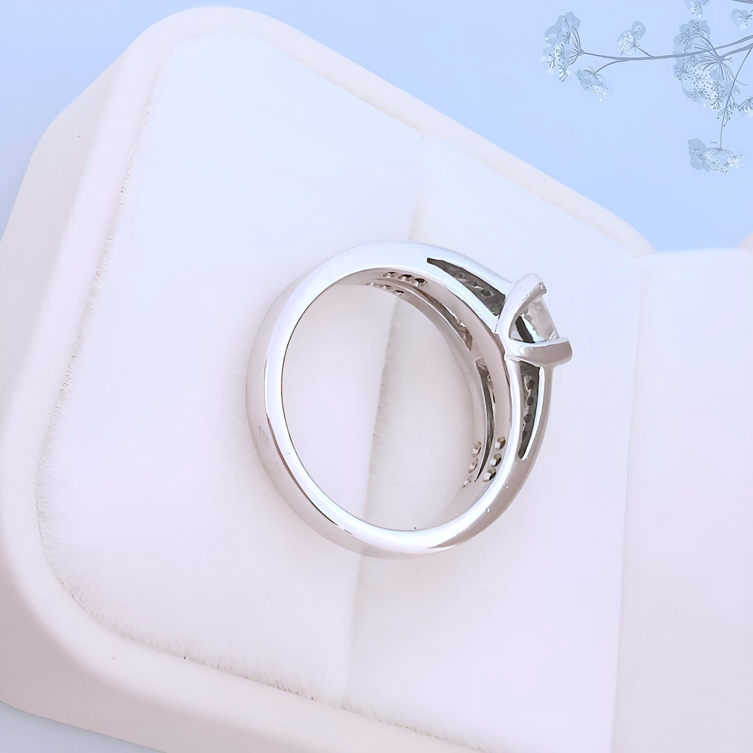 Bague de fiançailles Diamants 1,16 carat Or gris 18 K (750°/°°) 18 carats