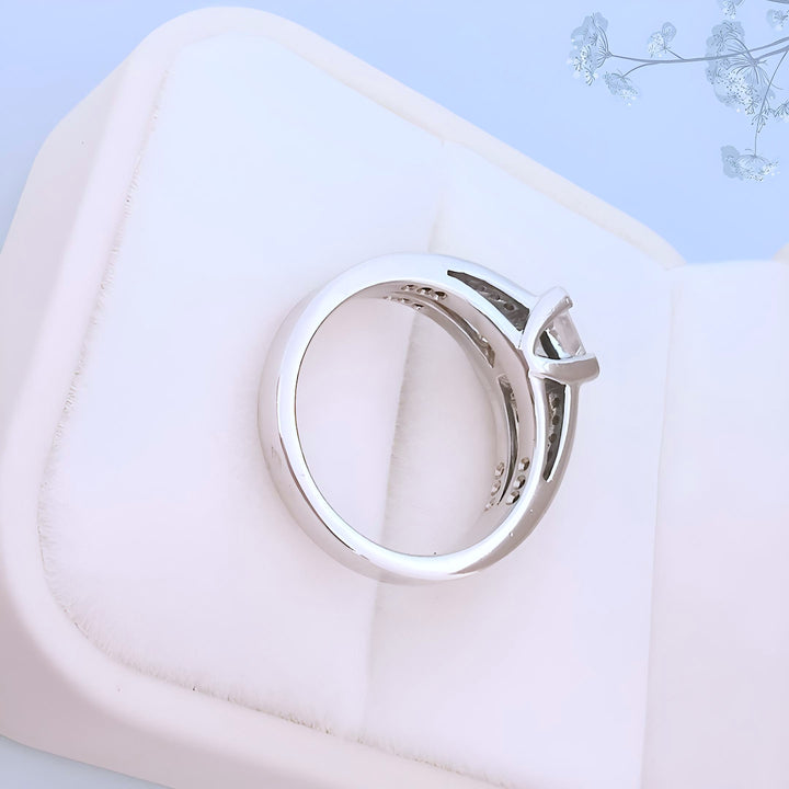 Bague de fiançailles Diamants 1,16 carat Or gris 18 K (750°/°°) 18 carats