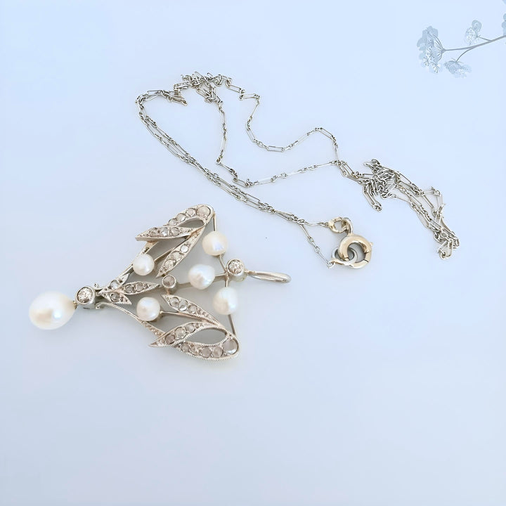 Bijoux femme Art Nouveau perles fines 1900 — collier or 18K Valordiams