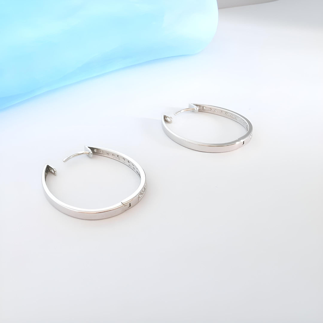 photo monture bjoux valordiams creoles ovales diamants or blanc