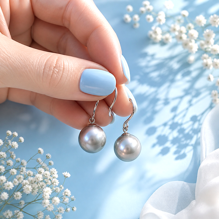 vue rapprochée boucles d'oreilles or blanc 18 carats valordiams