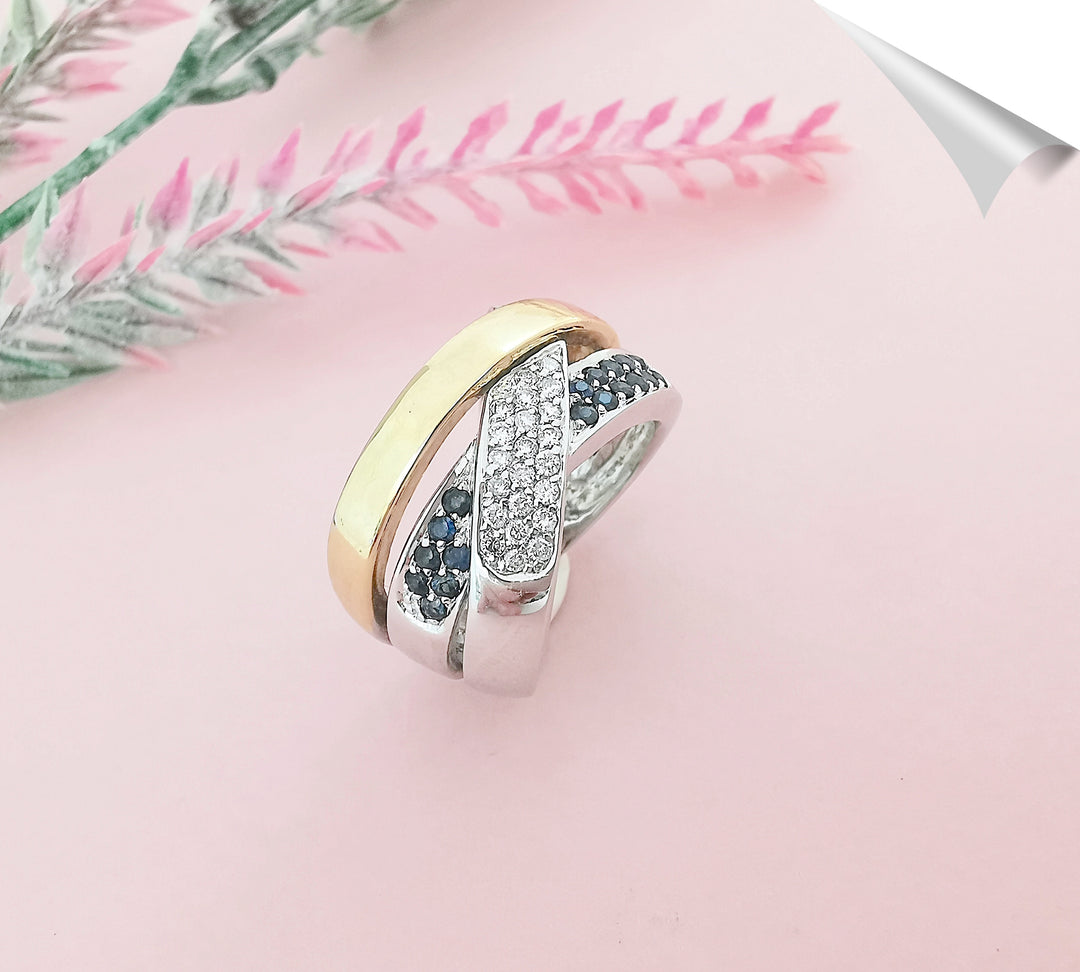 photo profil droit joaillerie circulaire bague femme or 18 carats