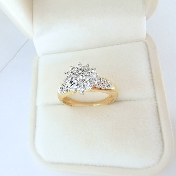 photo du plateau joaillerie de luxe bague diamants or 18 carats