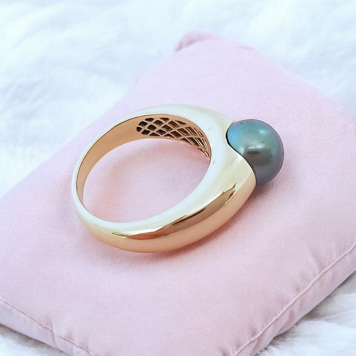 joaillerie de seconde main pour femme perle de tahiti en or jaune