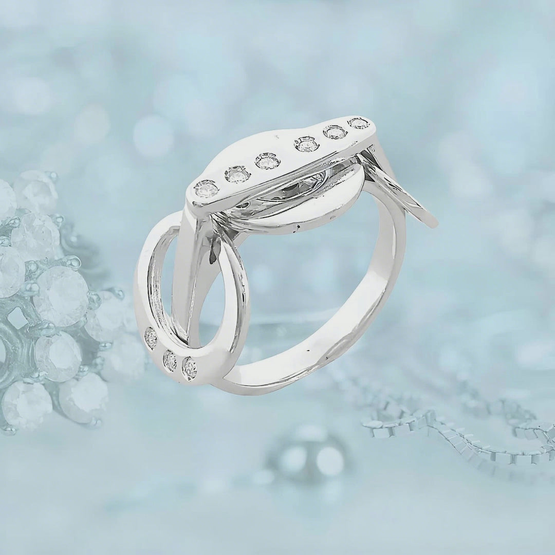 Bague Diamants Or Blanc 18K (750/1000) 18 carats