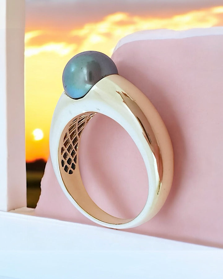 bague macro valordiams joaillerie circulaire bague perle de tahiti