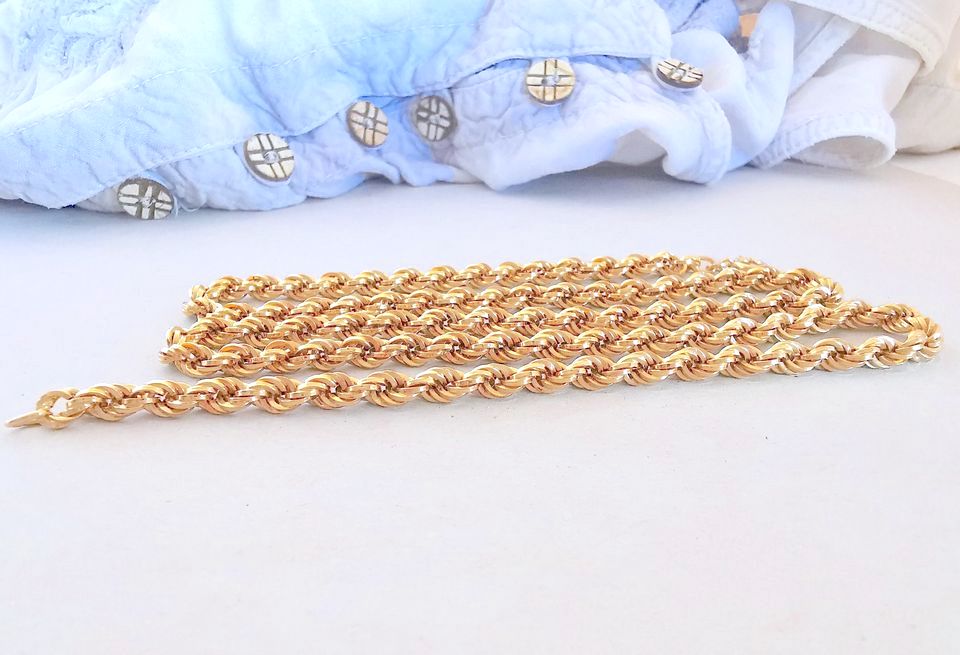 Collier / Chaîne maille Torsadée 20,88 gr / Or Jaune 18 K / (750°/°°) / 18 carats