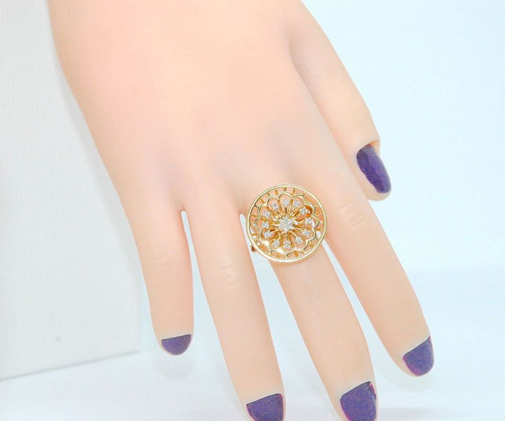 Magnifique Bague Or Jaune 18 K ( 750 ) / Diamants / Or 18 carats