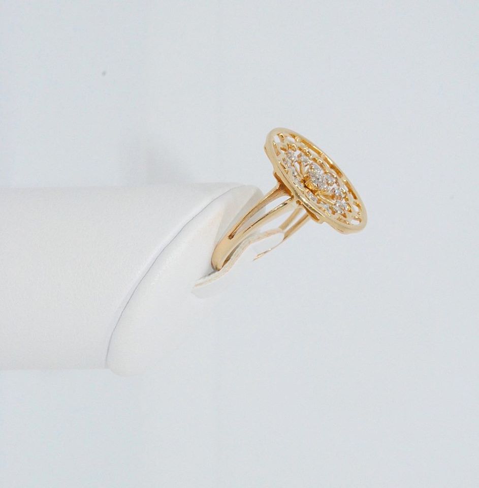 Magnifique Bague Or Jaune 18 K ( 750 ) / Diamants / Or 18 carats