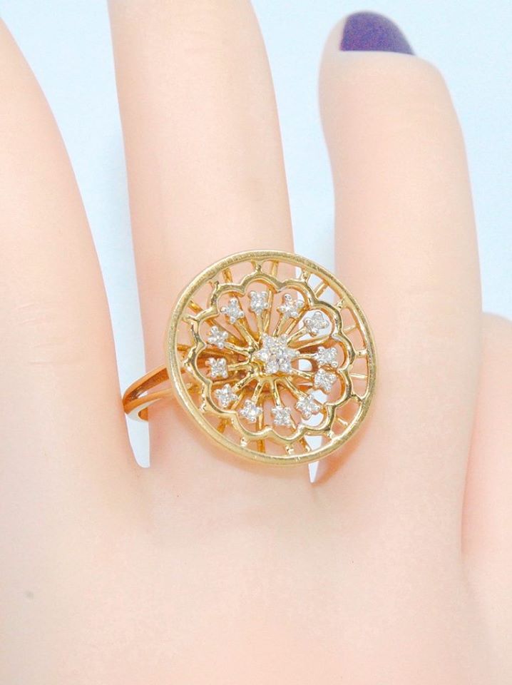 Magnifique Bague Or Jaune 18 K ( 750 ) / Diamants / Or 18 carats