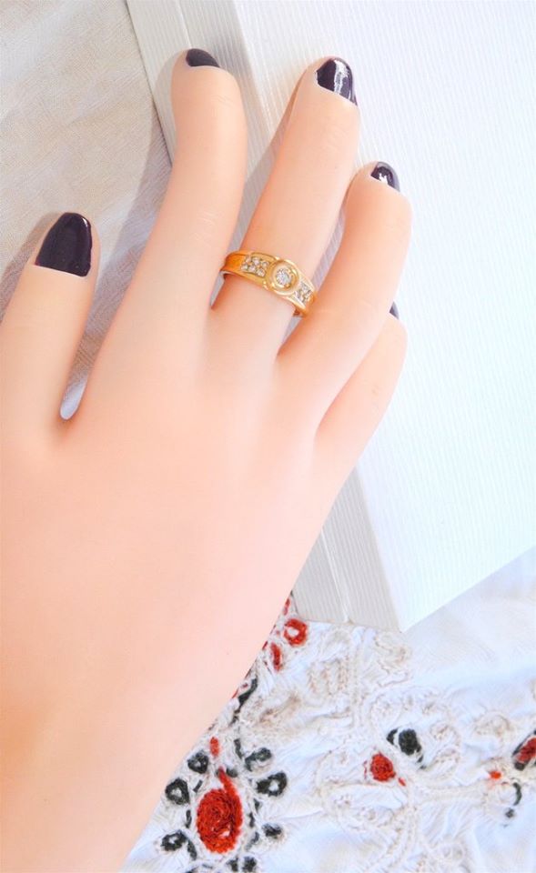 BAGUE EN OR JAUNE 18 K ( 750 ) / DIAMANTS